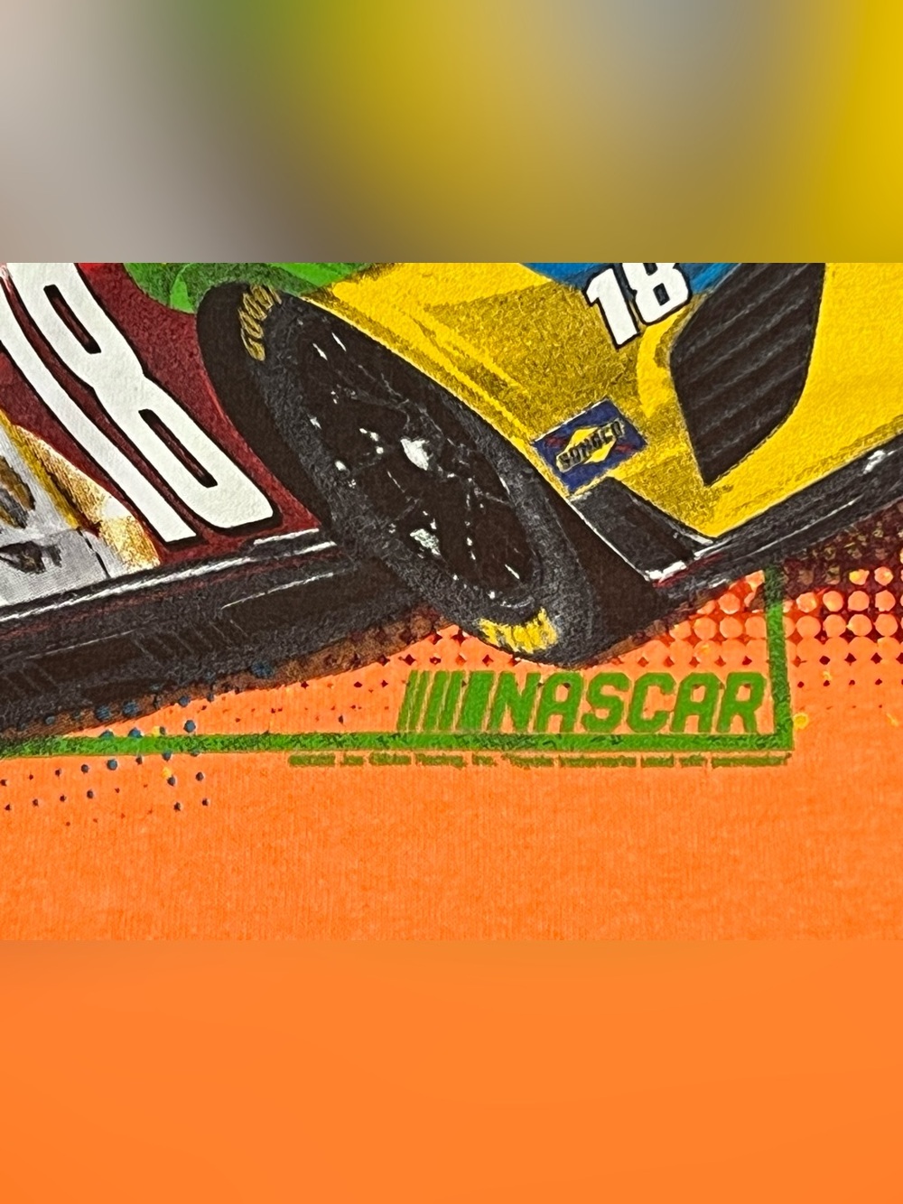 Kyle Busch #18 M&M Racing Nascar Neon Orange Graphic Tank Top - Picture 5 of 10